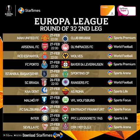 europa league fixtures today results